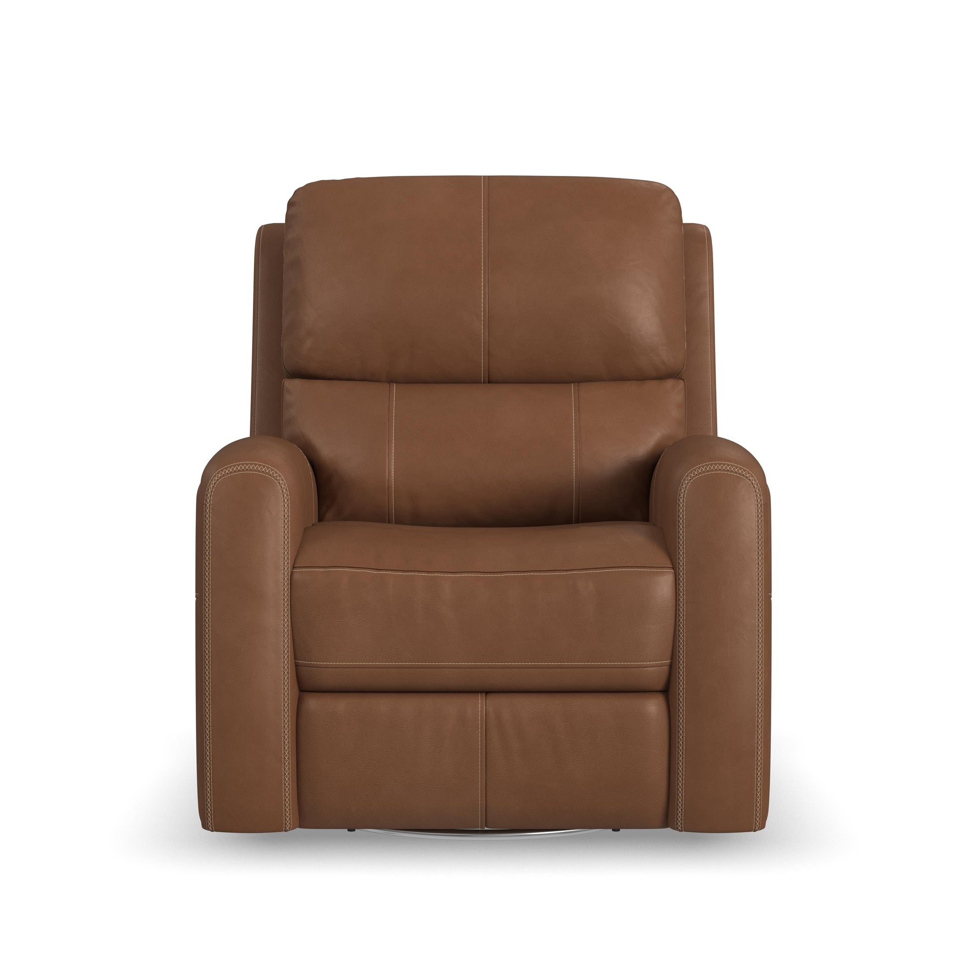 Flexsteel Linden Power Swivel Gliding Recliner with Power Headrest, Lumbar, Heat & Massage