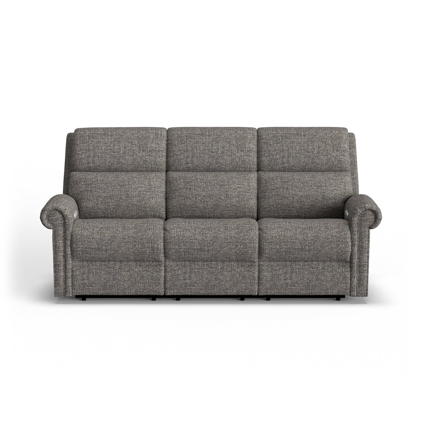 Flexsteel Bernard Power Reclining Sofa with Console, Power Headrest, & Lumbar