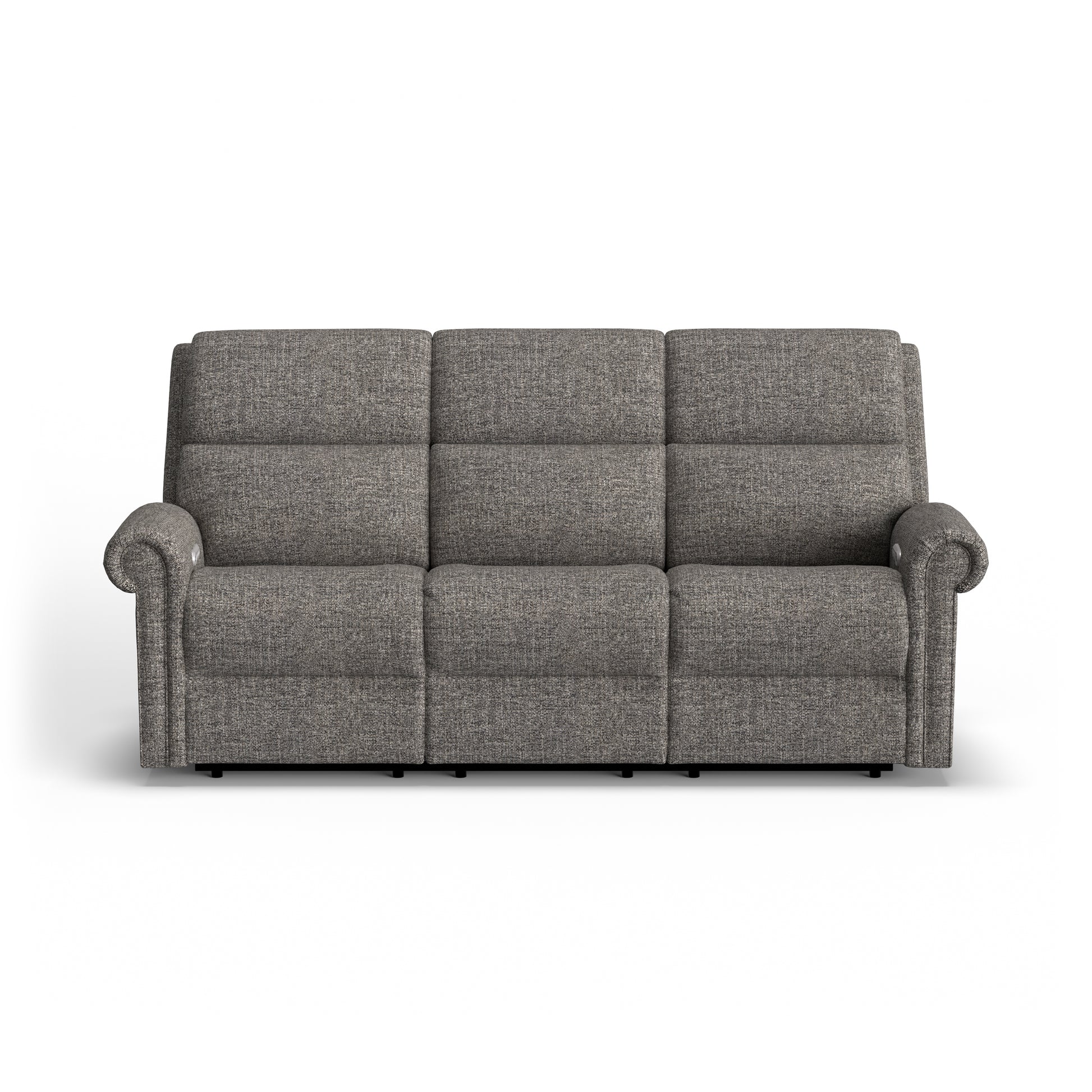 Flexsteel Bernard Power Reclining Sofa with Console, Power Headrest, & Lumbar