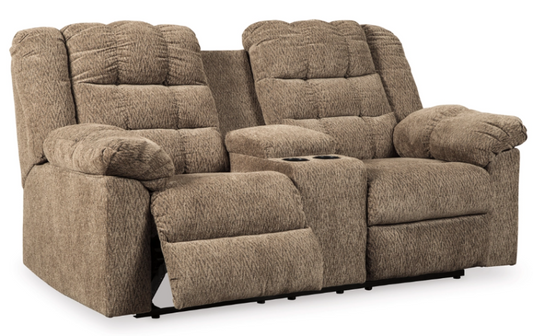 Workhorse Manual Reclining Loveseat with Console