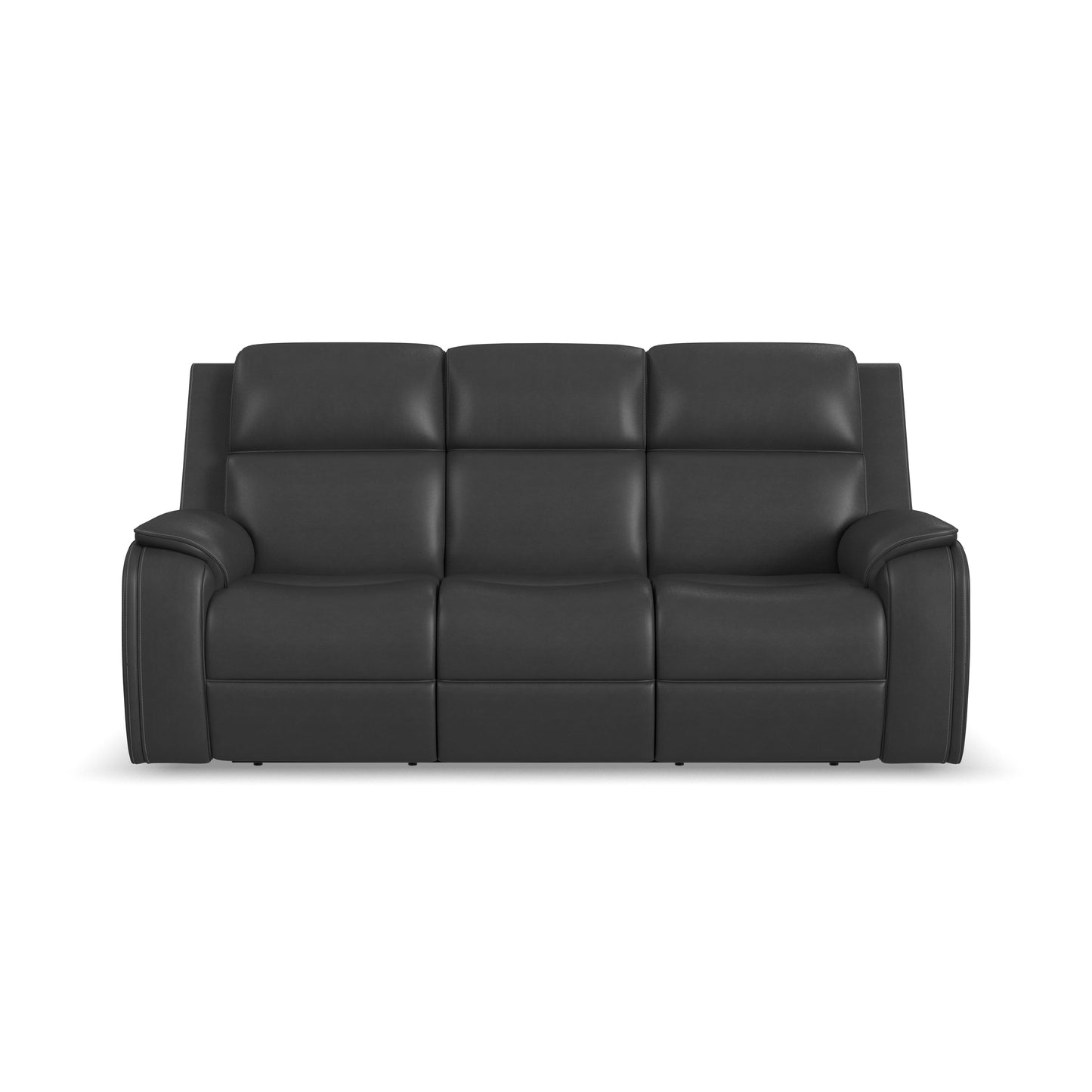 Flexsteel Ziggy Power Reclining Sofa with Power Headrest, Lumbar, Heat & Massage