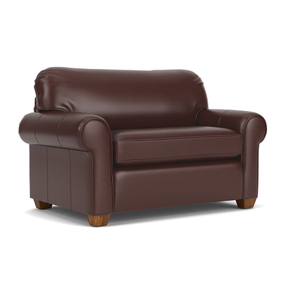 Thornton Leather Twin Sleeper - Mahogany