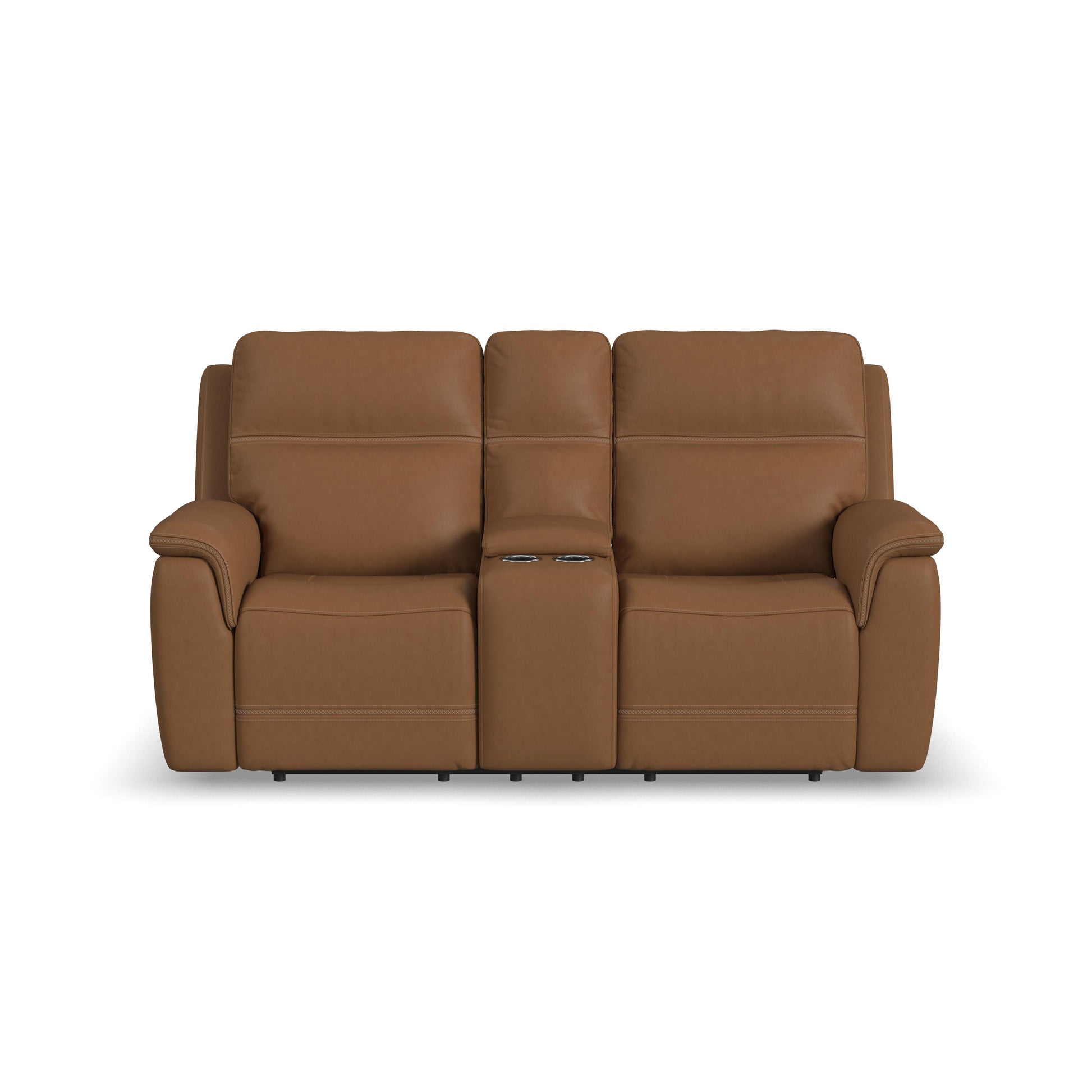 Flexsteel Sawyer Pwr Recl Loveseat w/ Console, Pwr Hdrsts, Lumbar