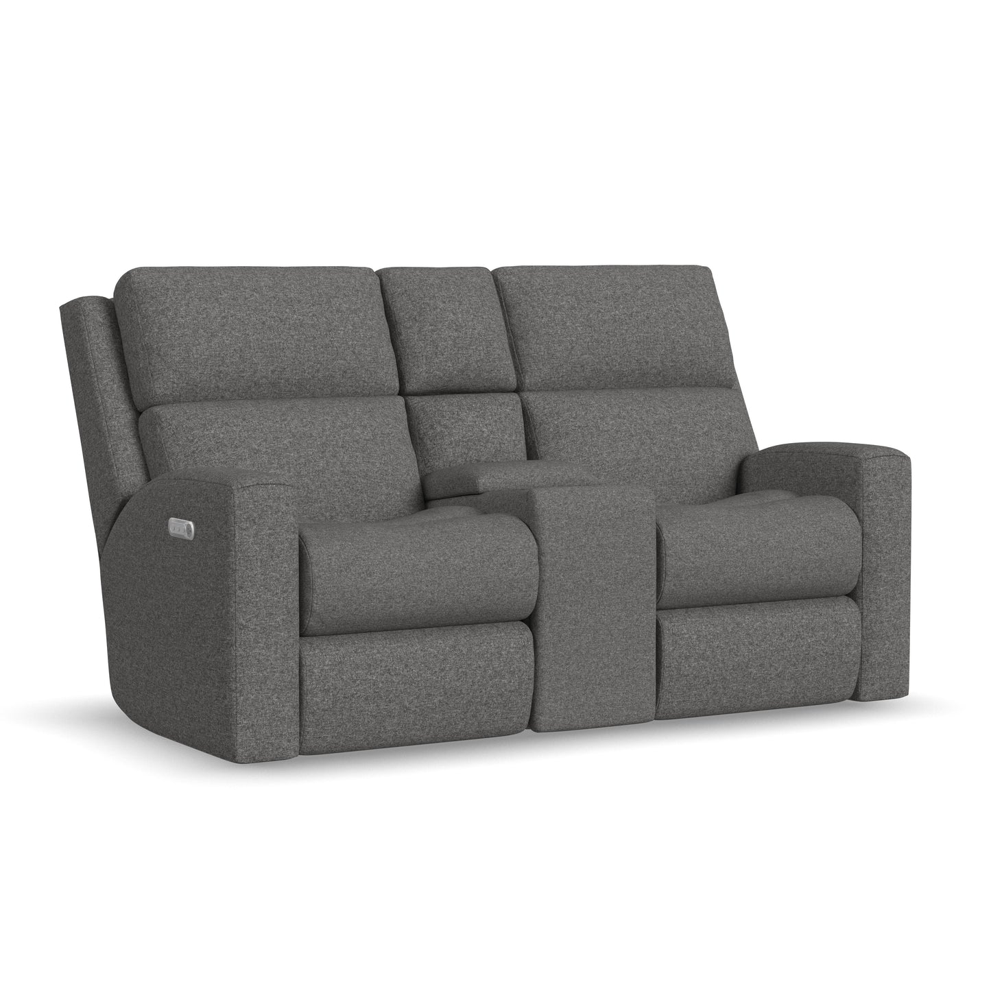 Flexsteel Score Power Reclining Loveseat with Console & Power Headrests & Lumbar