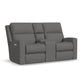 Score Power Reclining Loveseat with Console & Power Headrests & Lumbar - Flagstone