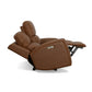 Flexsteel Linden Leather Power Reclining Loveseat with Power Headrests & Lumbar