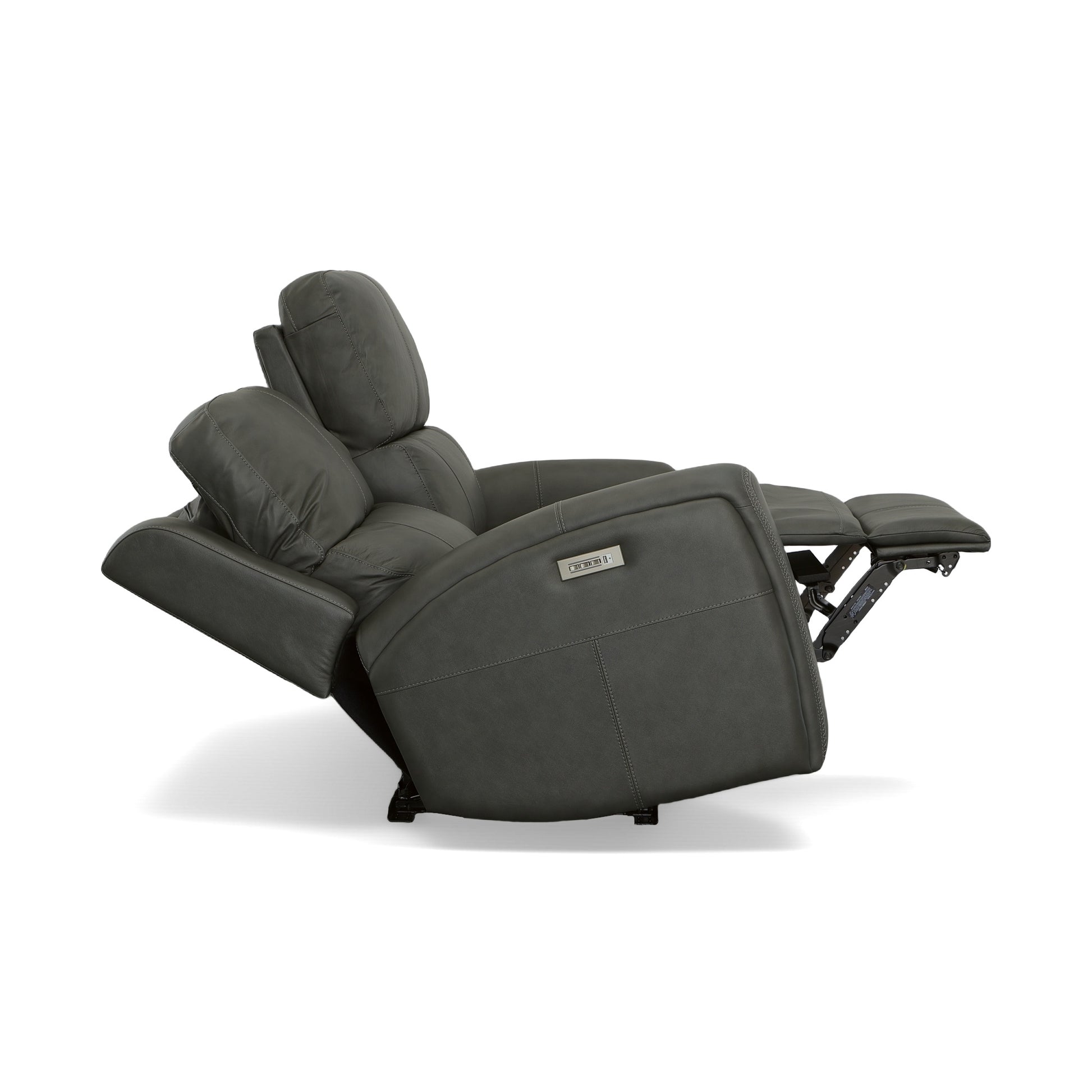 Flexsteel Linden Power Reclining Loveseat with Power Headrests & Lumbar