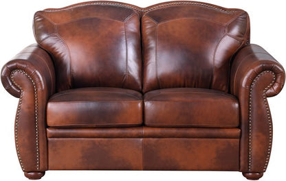 Arizona Loveseat in Marco Brown leather by Leather Italia