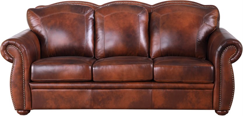 Arizona Sofa in Marco Brown leather by Leather Italia