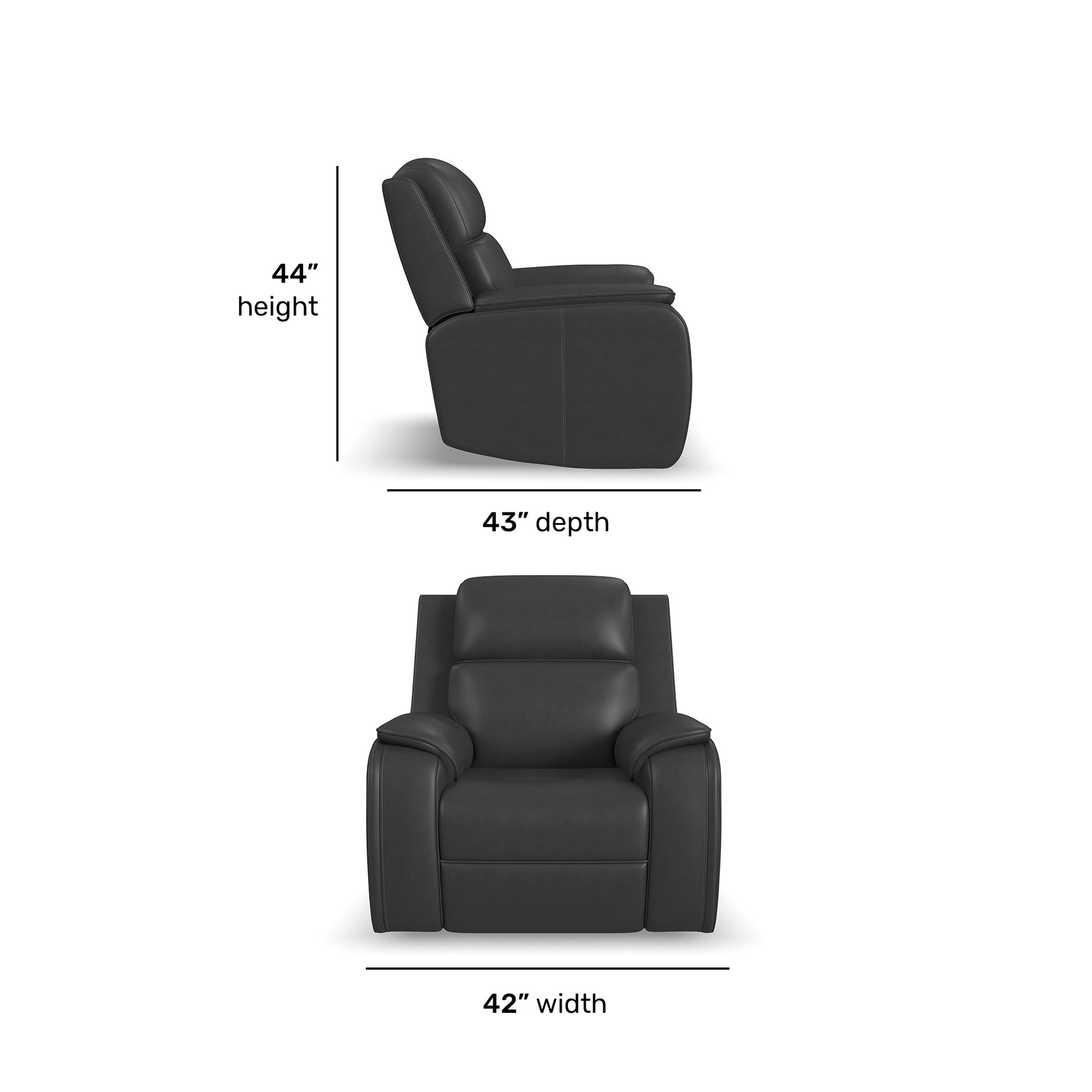 Flexsteel Ziggy Power Recliner with Power Headrest, Lumbar, Heat & Massage
