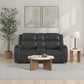 Flexsteel Ziggy Power Reclining Loveseat with Console, Power Headrest, Lumbar, Heat & Massage