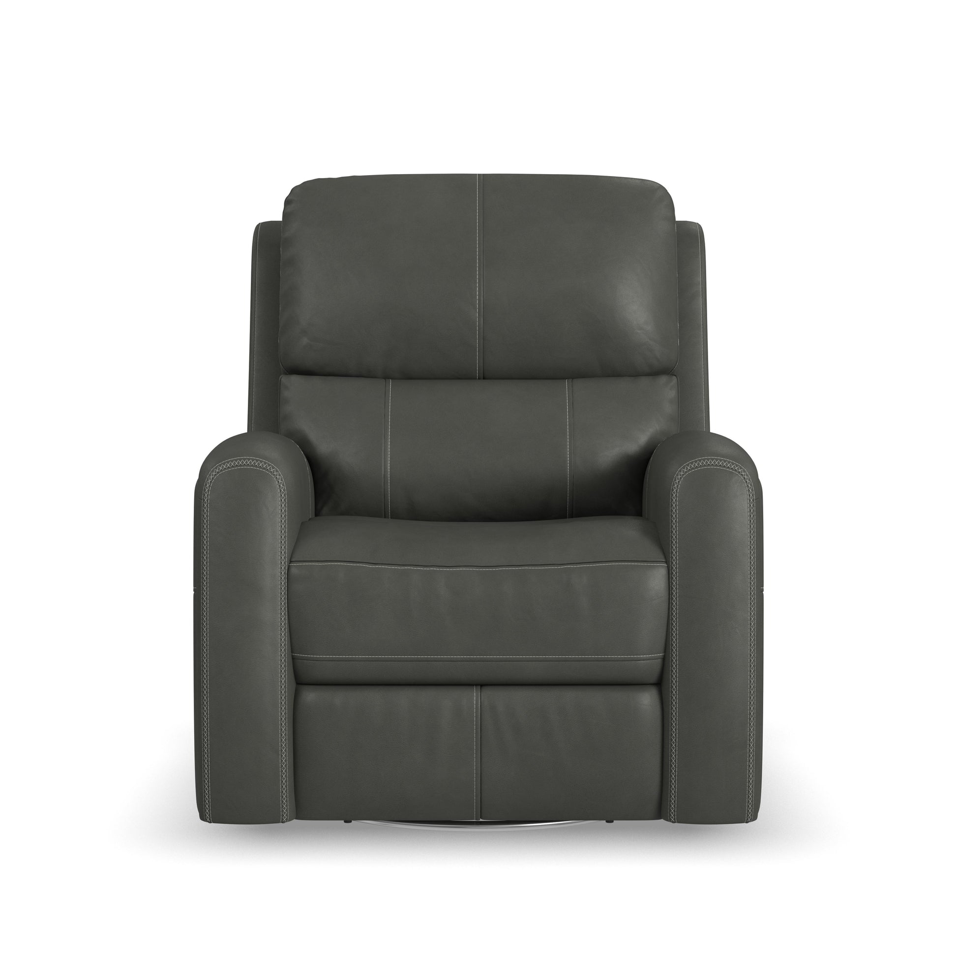 Flexsteel Linden Power Swivel Gliding Recliner with Power Headrest, Lumbar, Heat & Massage