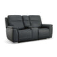 Flexsteel Sawyer Leather Pwr Recl Loveseat w/ Console, Pwr Hdrsts, Lumbar