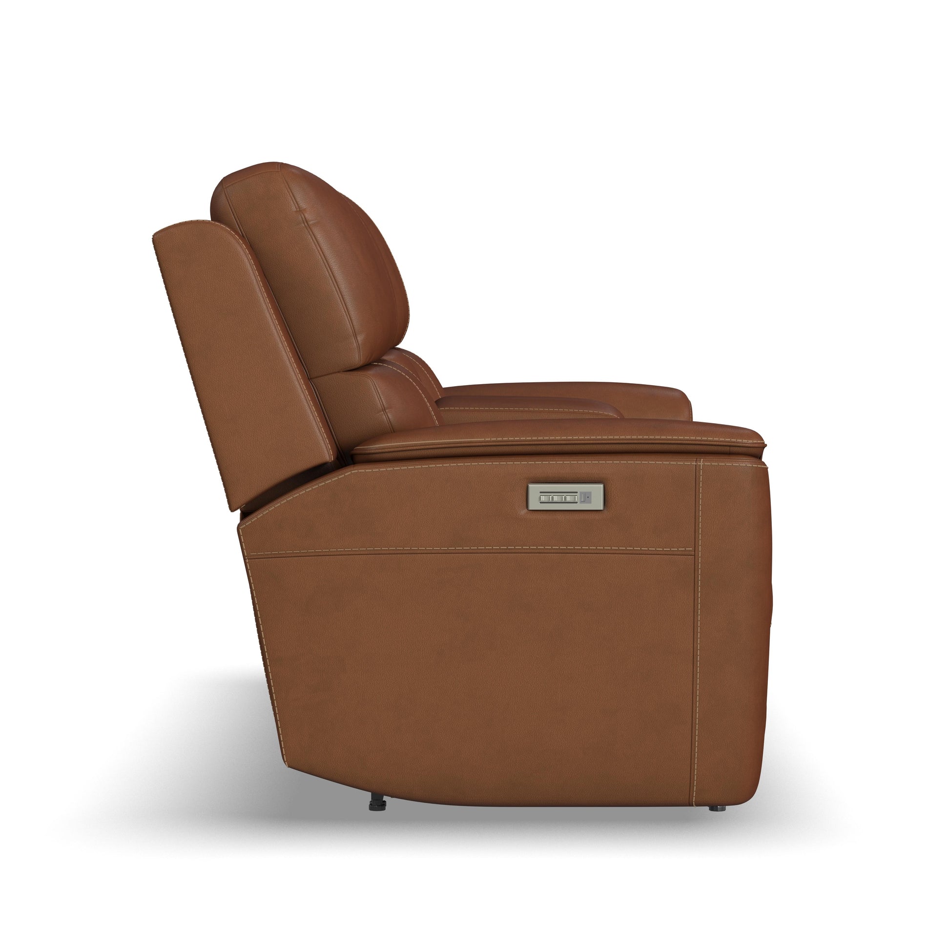Flexsteel Henry Power Reclining Loveseat with Console & Power Headrests & Lumbar