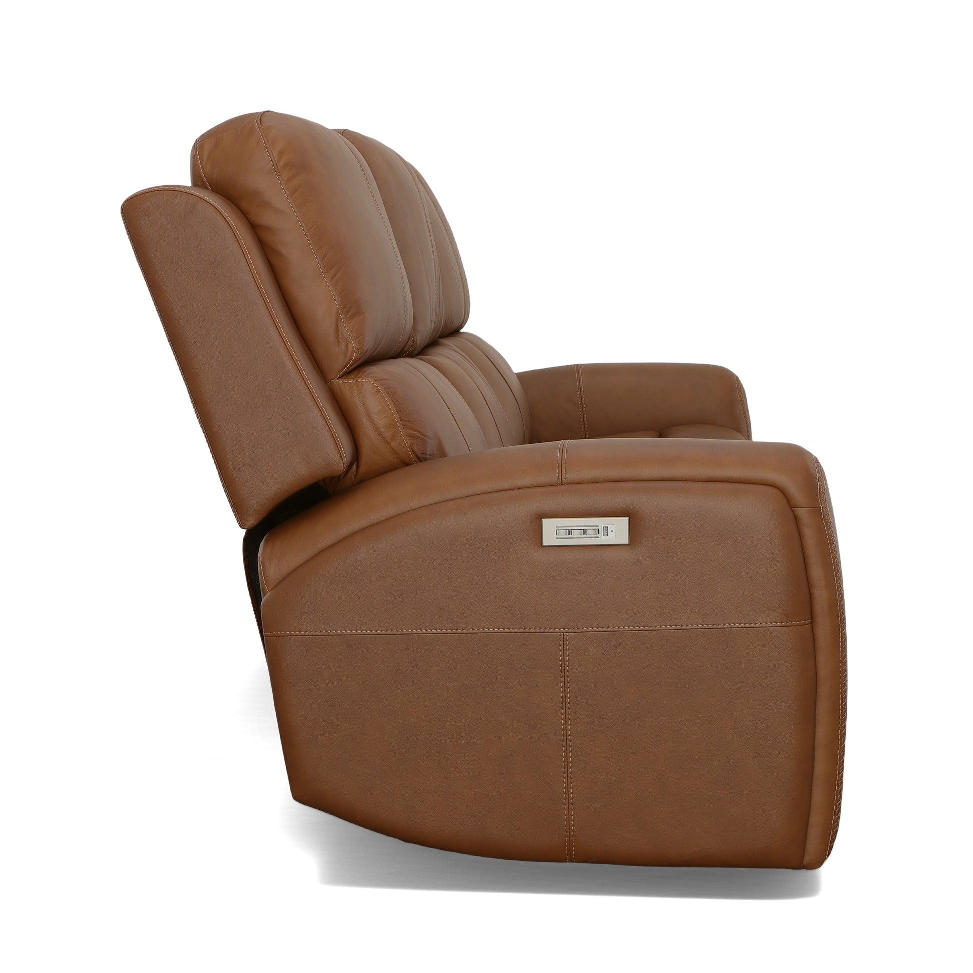 Flexsteel Linden Power Reclining Sofa with Power Headrests & Lumbar
