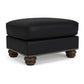 Bexley Leather Ottoman - Black