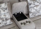 Logan Power Reclining Console Loveseat w/ Power Headrest, Storage, Cupholders & USB