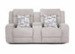 Logan Power Reclining Console Loveseat w/ Power Headrest, Storage, Cupholders & USB