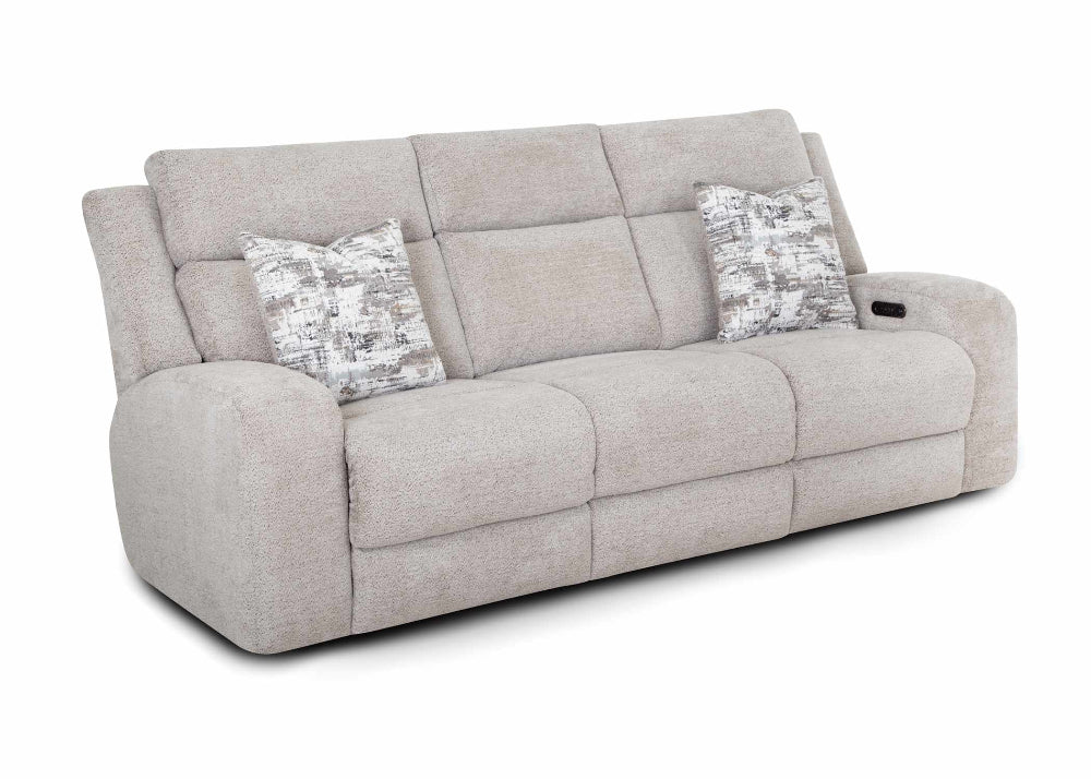 Logan Power Reclining Sofa w/ Power Headrest, Drop Down Table, Cupholders & USB