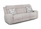 Logan Power Reclining Sofa w/ Power Headrest, Drop Down Table, Cupholders & USB