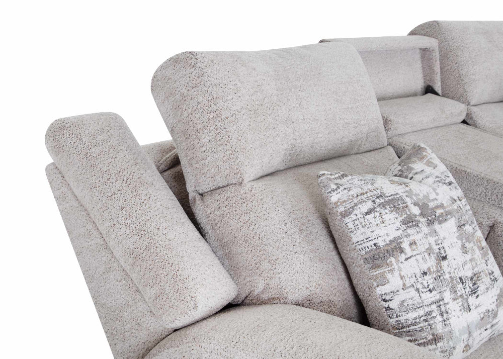 Logan Power Reclining Sofa w/ Power Headrest, Drop Down Table, Cupholders & USB