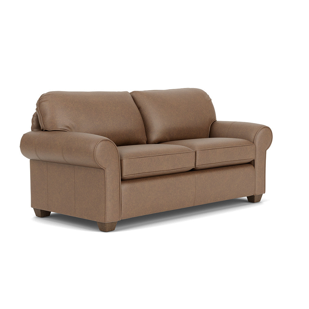 Thornton Leather Two-Cushion Sofa - Sisal