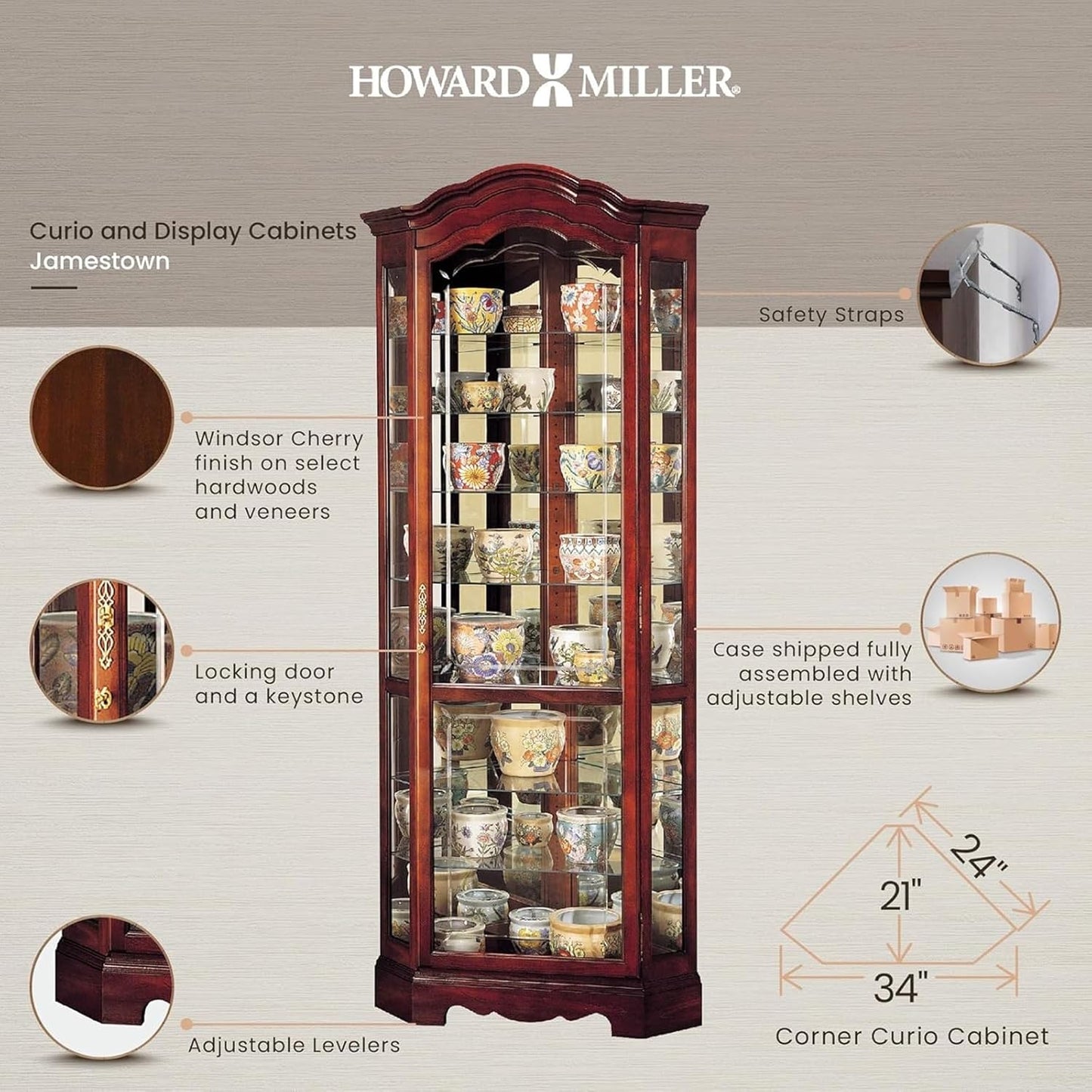 Jamestown Curio Cabinet