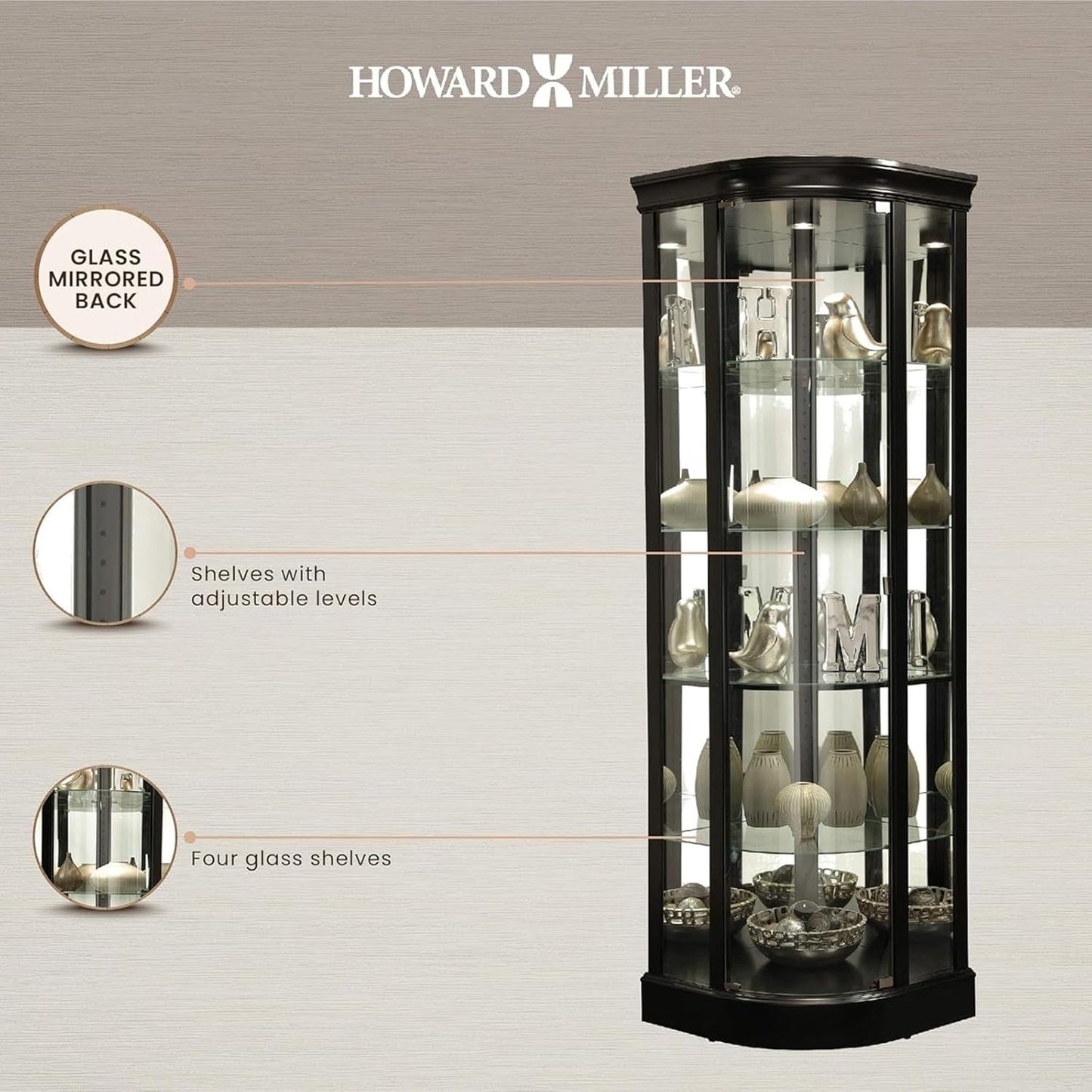 Marlowe II Curio Cabinet