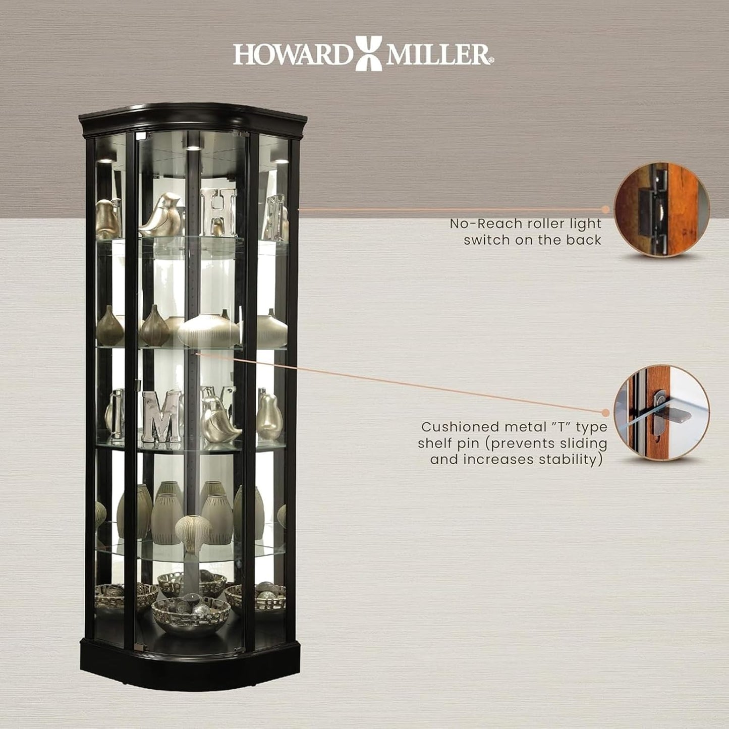 Marlowe II Curio Cabinet