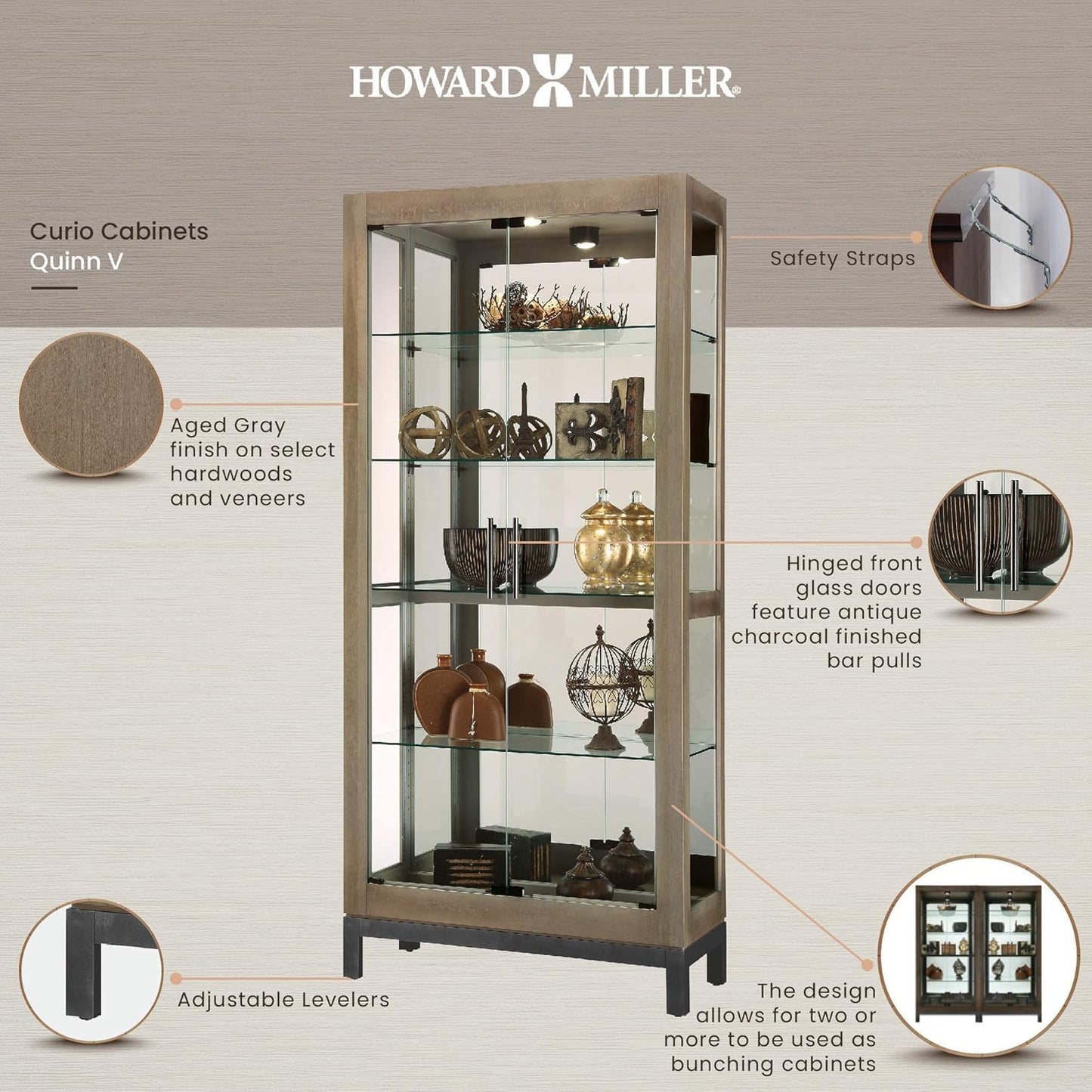 Quinn V Curio Cabinet