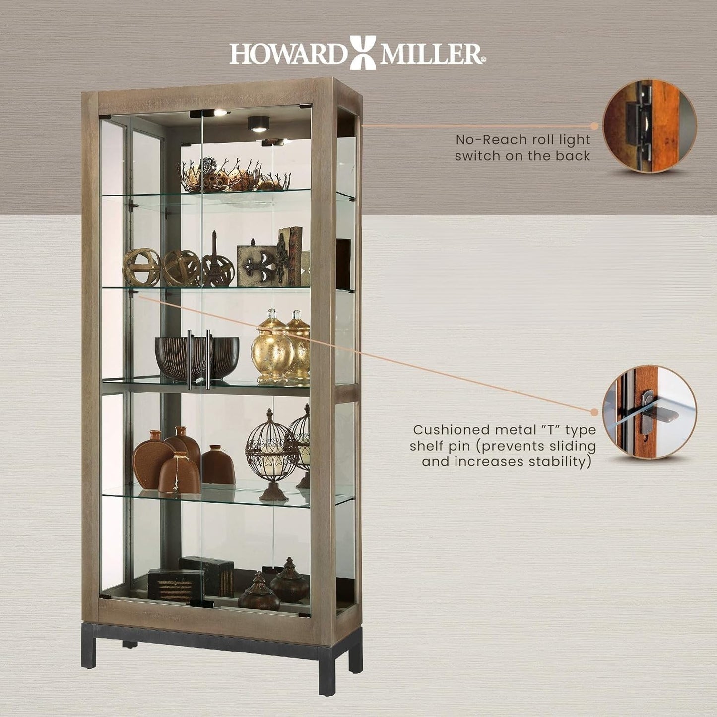 Quinn V Curio Cabinet