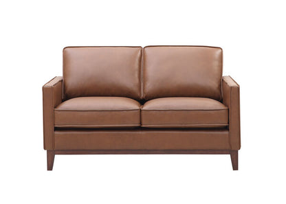 Weston Loveseat in Highland Brown leather by Leather Italia