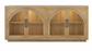 Vannes 4 Door Sideboard w/ Glass Shelves and LED lights