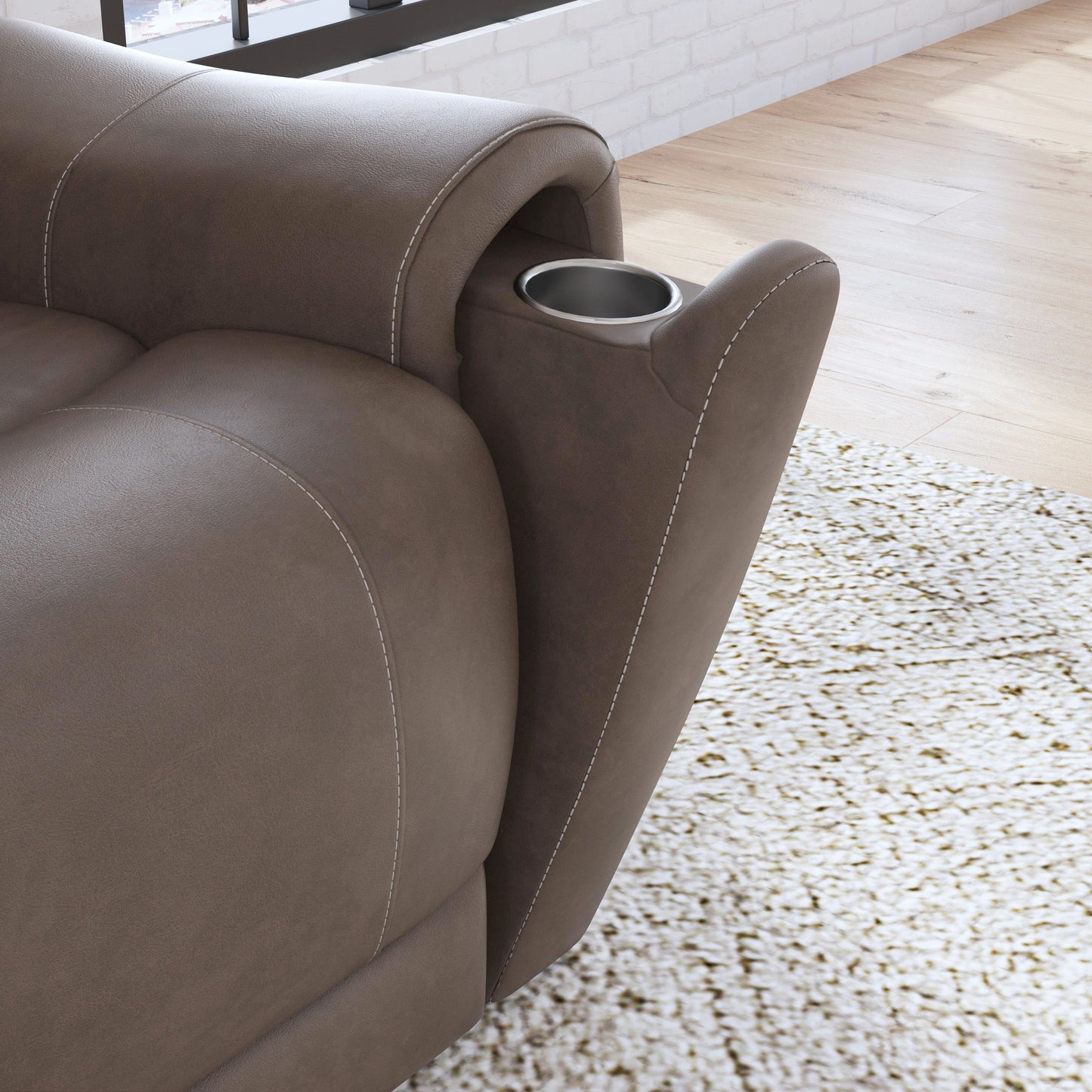 Flexsteel Carter Power Reclining Sofa with Console & Power Headrests & Lumbar