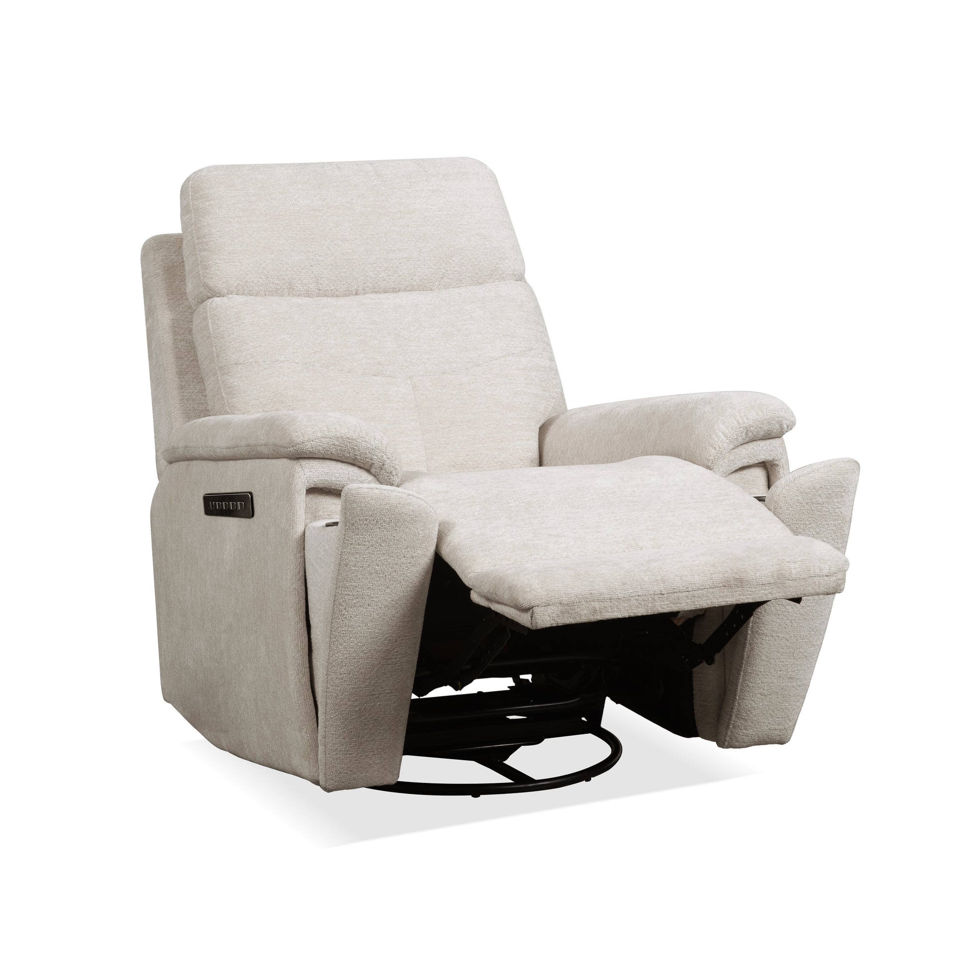 Flexsteel Refined Power Swivel Gliding Recliner with Power Headrest & Lumbar