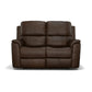 Flexsteel Henry Power Reclining Loveseat with Power Headrests & Lumbar