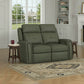 Flexsteel Felix Power Reclining Loveseat with Power Headrest, Lumbar, Heat & Massage