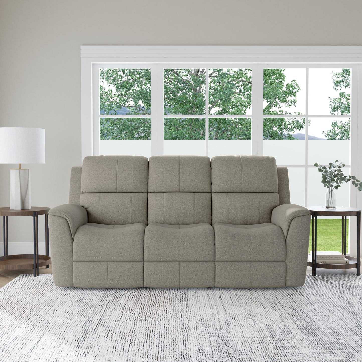 Flexsteel Henry Power Reclining Sofa with Power Headrests & Lumbar