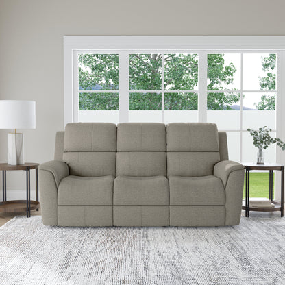 Flexsteel Henry Leather Power Reclining Sofa with Power Headrests & Lumbar