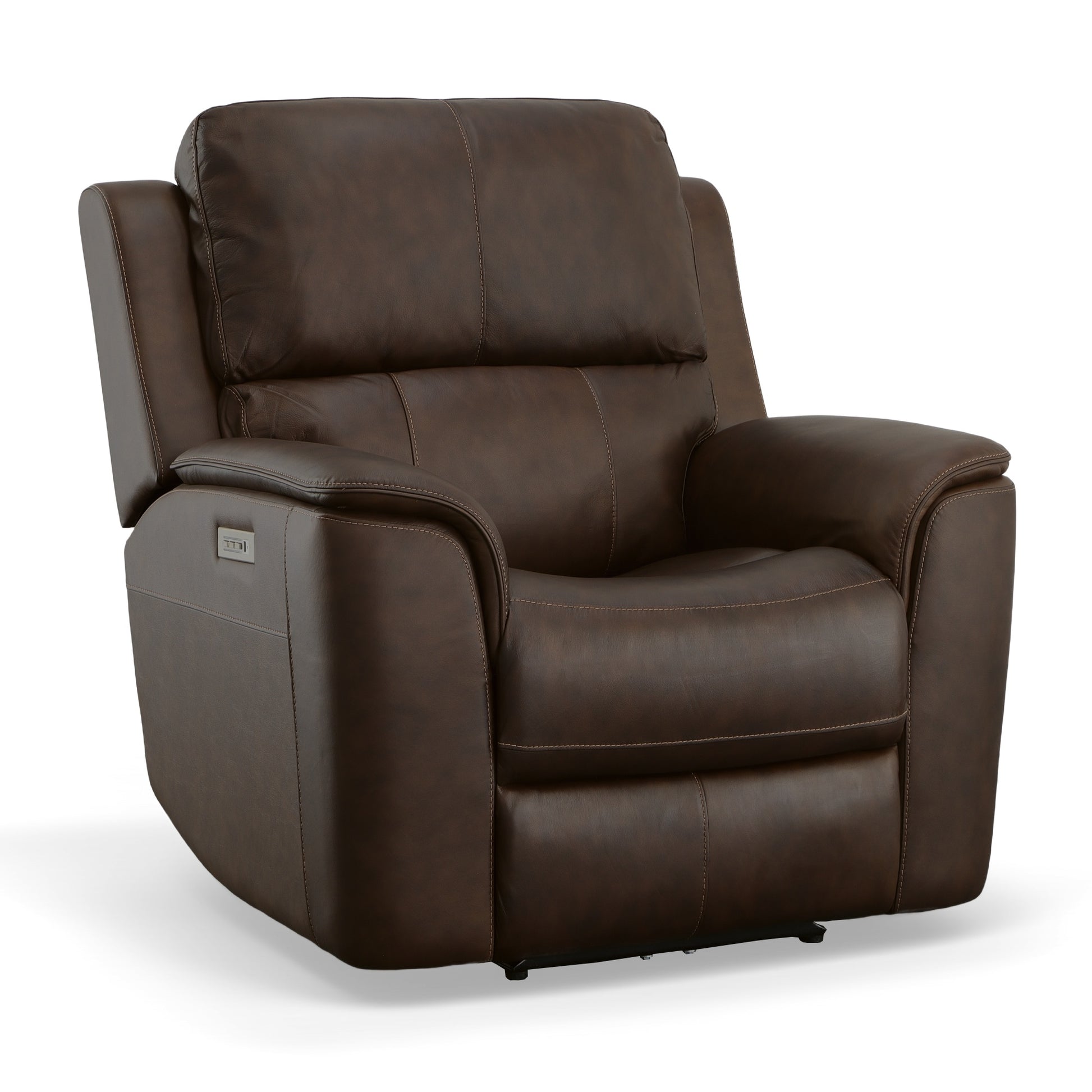 Flexsteel Henry Power Recliner with Power Headrest & Lumbar
