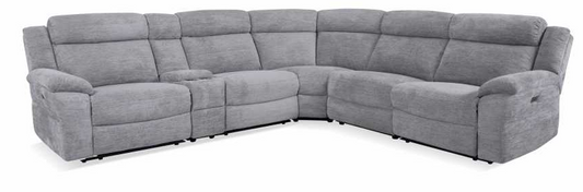 Gray sectional sofa on a white background