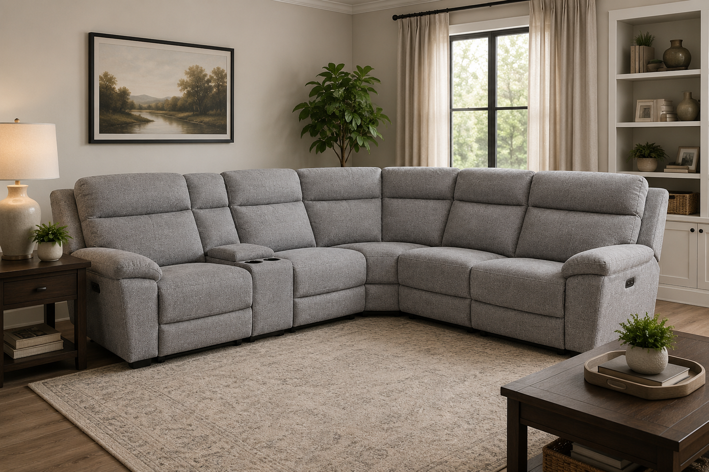70829 Power Upholstered 6 Pc Sectional