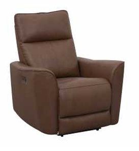brown leather power recliner