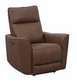 brown leather power recliner