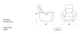 Illustration of a chair with dimensions labeled on a white background