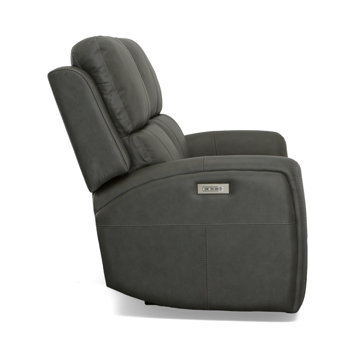 Flexsteel Linden Power Reclining Loveseat with Power Headrests & Lumbar