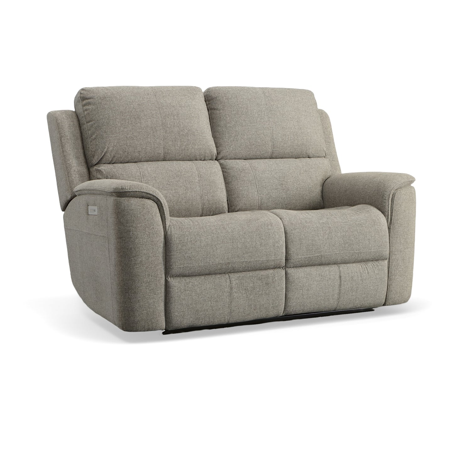 Flexsteel Henry Power Reclining Loveseat with Power Headrests & Lumbar