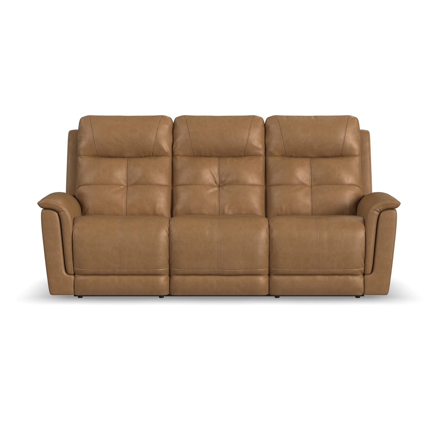 Flexsteel Ranger Power Reclining Sofa with Console, Power Headrest, Lumbar, Heat & Massage