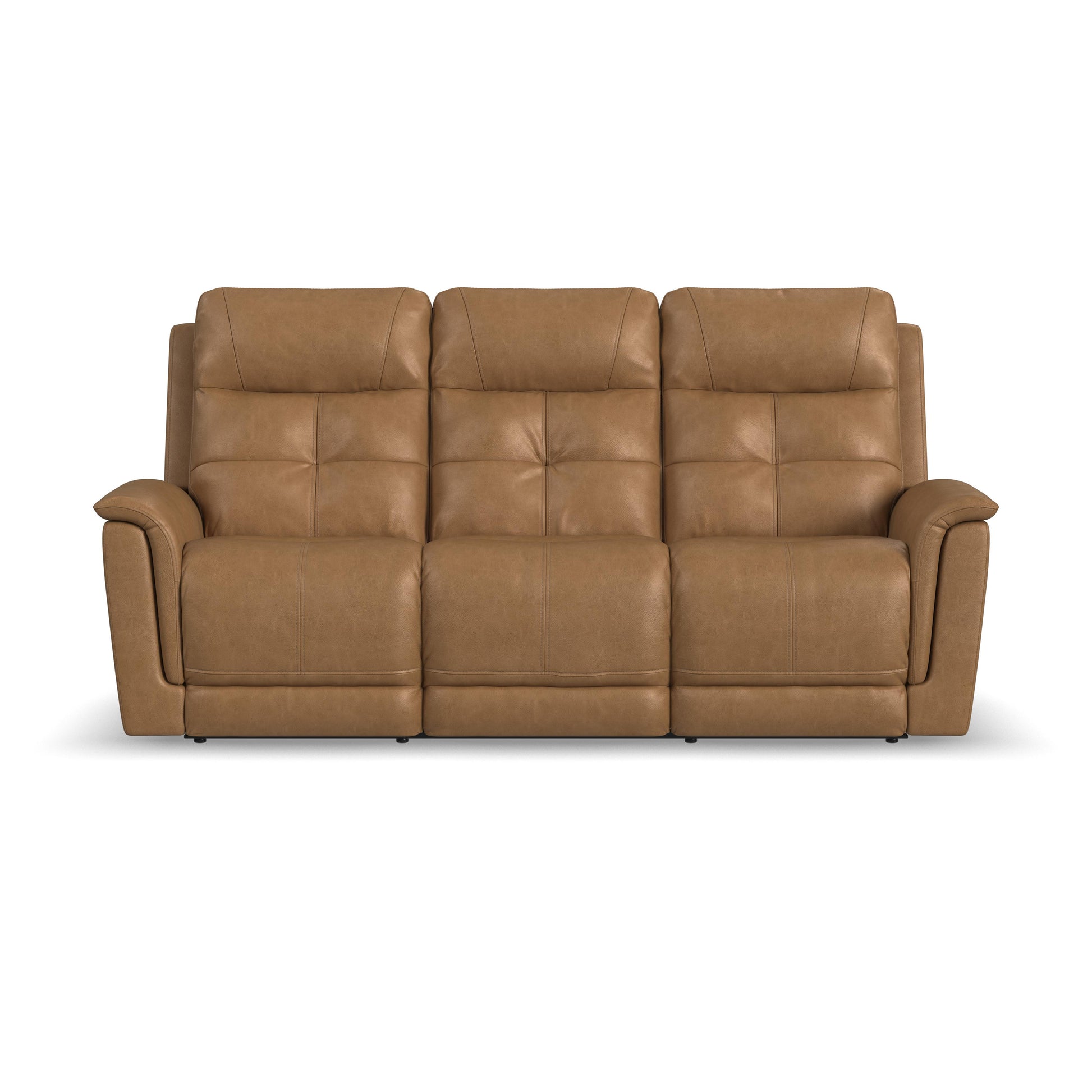 Flexsteel Ranger Power Reclining Sofa with Console, Power Headrest, Lumbar, Heat & Massage