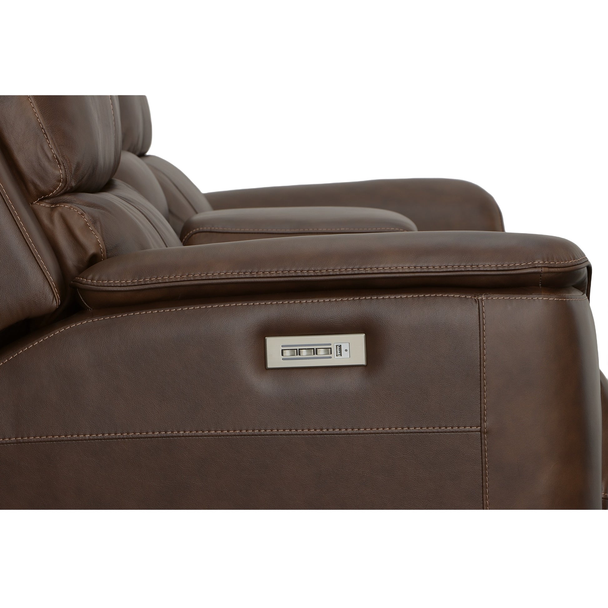 Flexsteel Henry Power Reclining Loveseat with Console & Power Headrests & Lumbar